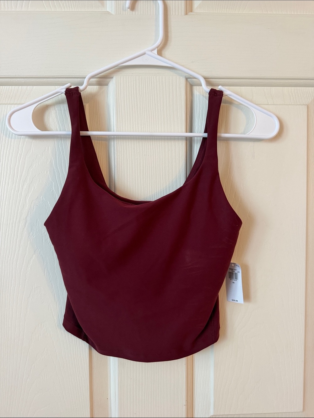 Old Navy Burgundy Scoop-Neck Cropped Tank